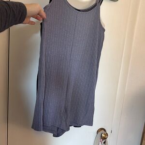 2 Gap Body Softspun Ribbed Sleep Rompers, Size S, Storm Grey and Black